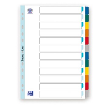 Przekładki KARTONOWE A4+ MYLAR Z KOLOR. 12 kartek