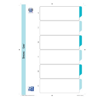 Przekładki KARTONOWE A4+ MYLAR Z KOLOR. 6 kartek w
