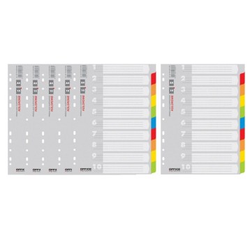 PRZEKŁADKI OFFICE PRODUCTS KARTON A4 227X297MM MIX