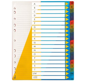 PRZEKŁADKI PP A4 ALFABETYCZNE A-Z 0703