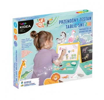 PRZENOŚNY ZESTAW TABLIC 5W1 ZOO KIDEA 1078