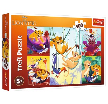 PUZZLE 100 DZIELNY KRÓL LEW 16478