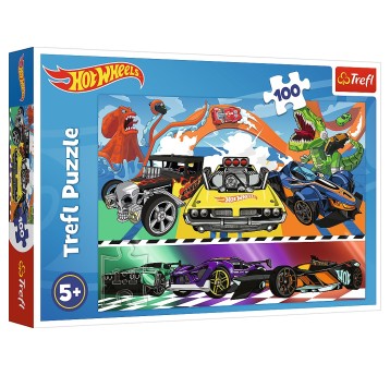 PUZZLE 100 PĘDZĄCE SAMOCHODY HOT WHEELS 16466