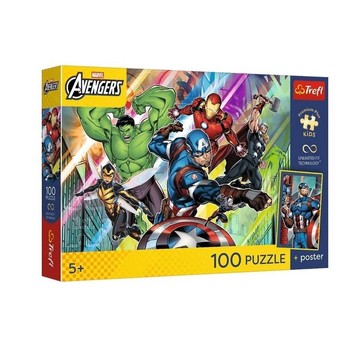 PUZZLE 100 UFT POTĘGA I MOC AVENGERS MARVEL 16552