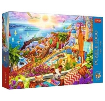 PUZZLE 1000 PRE TEA TIME Z WIZYTĄ NA SANTORI 10842