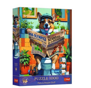 PUZZLE 1000 PREMIUM CORGI W TOALECIE 12140