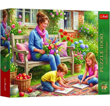 PUZZLE 1000 PREMIUM RODZINA W OGRODZIE 12144