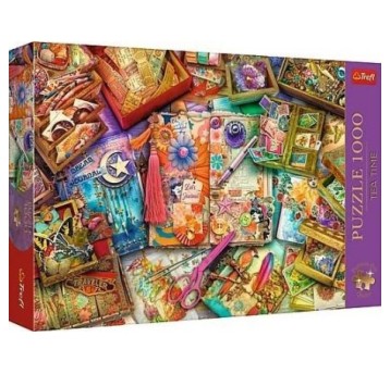 PUZZLE 1000 PREMIUM TEA TIME BIURKO DZIENNIKARZA