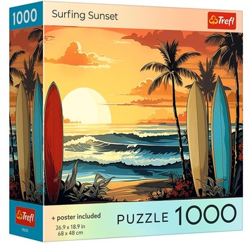 PUZZLE 1000 USA COLLECTION SURFING SUNSET 99293