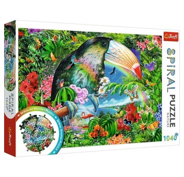PUZZLE 1040 SPIRAL TROPIKALNE ZWIERZĘTA 40014
