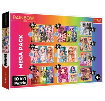 PUZZLE 10W1 KOLEKCJA MODNYCH LALECZEK RAINBOW 0006