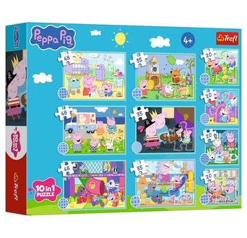 PUZZLE 10W1 ZABAWNY ŚWIAT ŚWINKI PEPPY 96013