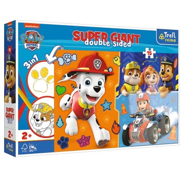 PUZZLE 15 GIGANT POZNAJ PSI PATROL 42001