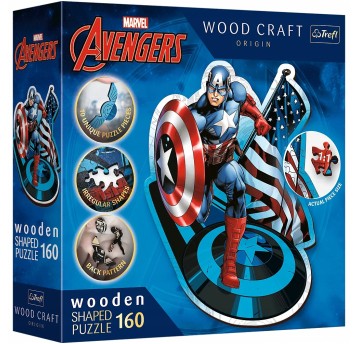 PUZZLE 160 DREWNIANE NIEUSTRA KAPITAN AMERYK 20194