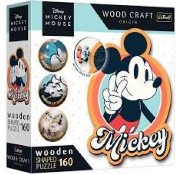 PUZZLE 160 DREWNIANE RETRO MYSZKA MICKEY 20191