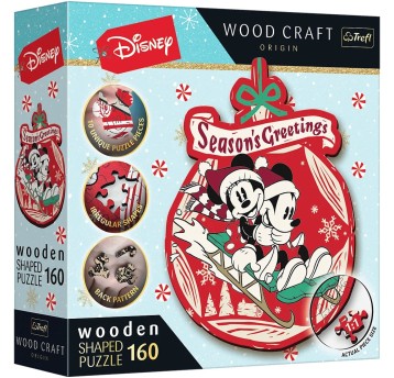PUZZLE 160 DREWNIANE ŚWIĄTECZ PRZYGOD MICKEY 20192