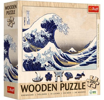 PUZZLE 200 DREWNIANE WIELKA FALA W KANGAWIE 20250