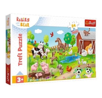 PUZZLE 24 MAXI BOBASKI I ZWIERZĘTA 14372