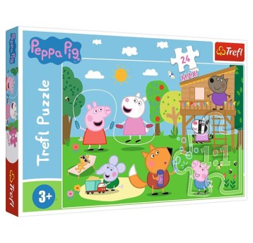 PUZZLE 24 MAXI ZABAWY NA POLANIE PEPPA PIG 14342