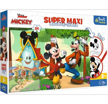 PUZZLE 24 SUPER MAXI WESOŁY DOMEK MICKEY 41012