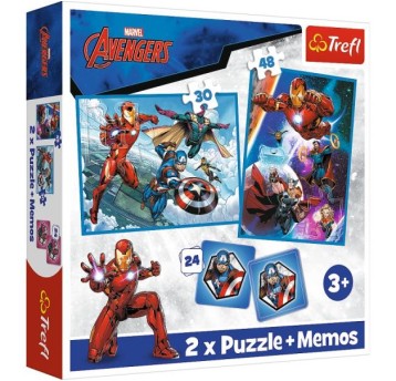 PUZZLE 2W1 MEMOS BOHATEROWIE W AKCJI 93333