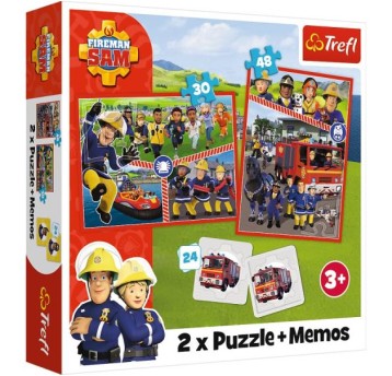 PUZZLE 2W1 +MEMOS DRUŻYNA STRAŻAKA SAMA 93334