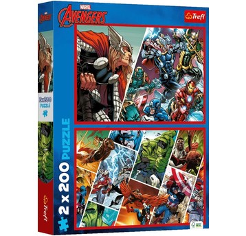 PUZZLE 2X200 OBROŃCY ŚWIATA AVENGERS 13318