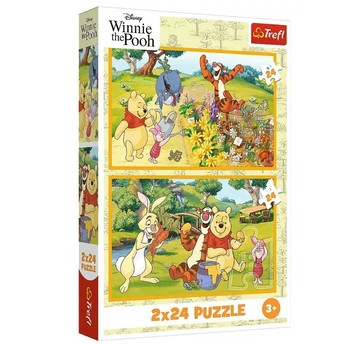 PUZZLE 2X24 DZIEŃ W OGRODZIE KUBUŚ PUCHATEK 34436