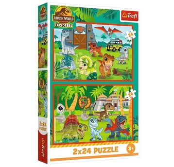 PUZZLE 2X24 MAŁE DINOZAURY 34437