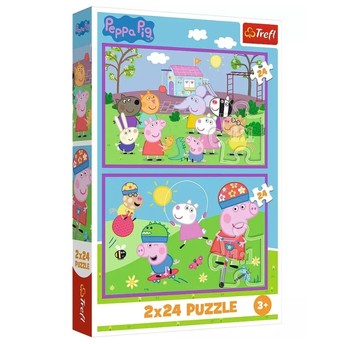 PUZZLE 2X24 PEPPA NA PLACU ZABAW 34435