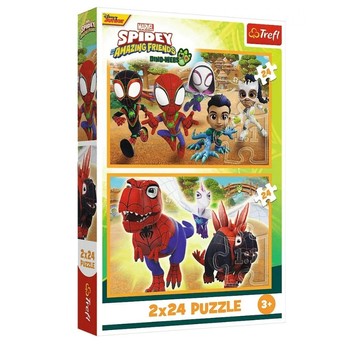PUZZLE 2X24 SPIDEY I DINOZAURY 34432