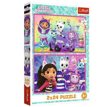 PUZZLE 2X24 ZABAWY Z GABBY 34433