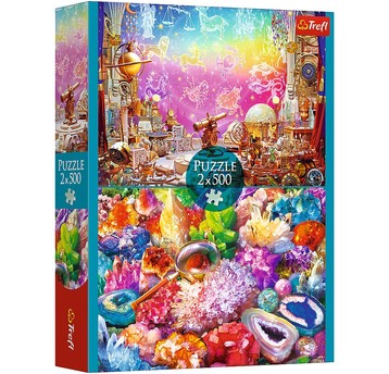 PUZZLE 2X500 KOSMOS I KRYSZTAŁY 37499