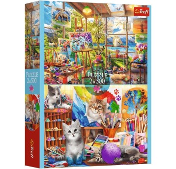 PUZZLE 2X500 SZTUKA MALOWANIA 37530