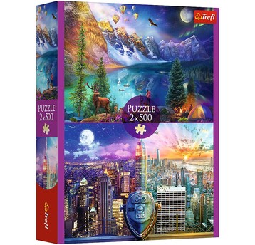 PUZZLE 2X500 WYCIECZKA PO AMERYCE 37500