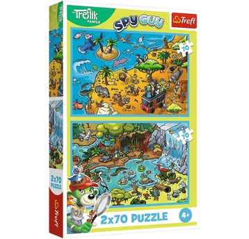 PUZZLE 2X70 TREFLIKI W KRAINIE ZWIERZĄT 34445