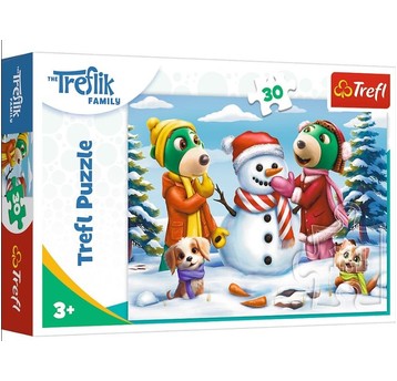 PUZZLE 30 ZIMOWE ZABAWY TREFLIKÓW 18300