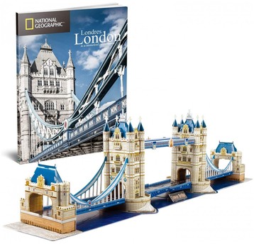 PUZZLE 3D CUBIC FUN TOWER BRIDGE NAT.GEOGRAP. 9780