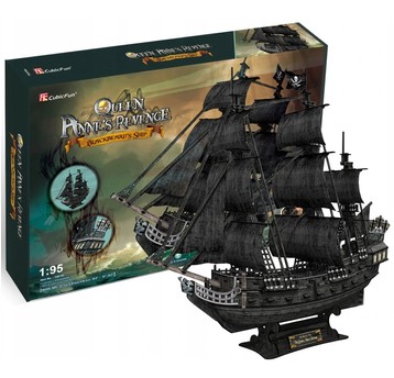 PUZZLE 3D OKRĘT PIRACKI ZEMSTA KRÓLOWEJ ANNY 0189