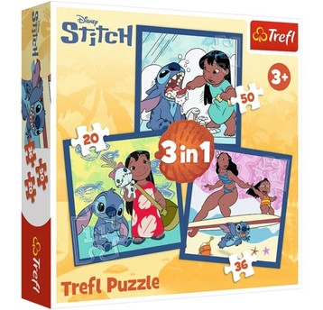 PUZZLE 3W1 CZAS ZE STITCHEM 34896