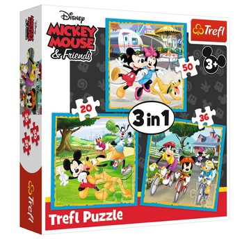 PUZZLE 3W1 MYSZKA MIKI Z PRZYJACIÓŁMI 34846