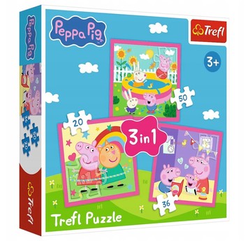 PUZZLE 3W1 PEPPA I PRZYJACIELE 34873