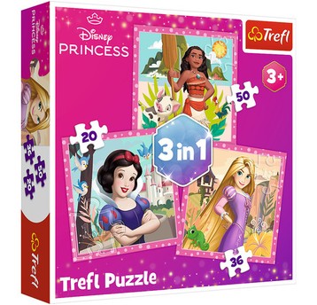 PUZZLE 3W1 PIĘKNE KSIĘŻNICZKI 34875
