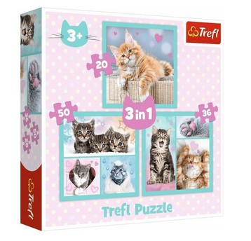 PUZZLE 3W1 SŁODKIE ZWIERZAKI 34862