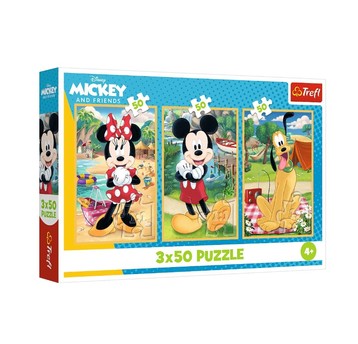 PUZZLE 3X50 MYSZKI NA WAKACJACH 34881