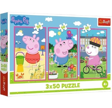 PUZZLE 3X50 SIŁA PRZYJAŹNI ŚWINKA PEPPA 34877