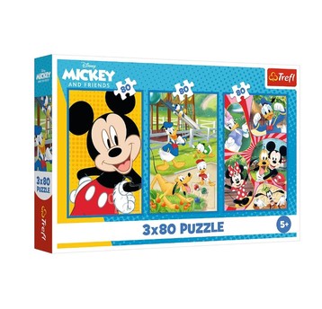 PUZZLE 3X80 EKIPA MYSZKI MIKI 34887