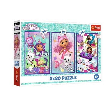 PUZZLE 3X80 KOLOROWE DNI GABBY 34882