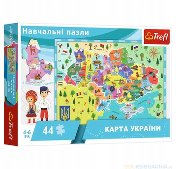 PUZZLE 44 EDUKACYJNE MAPA UKRAINY 15532