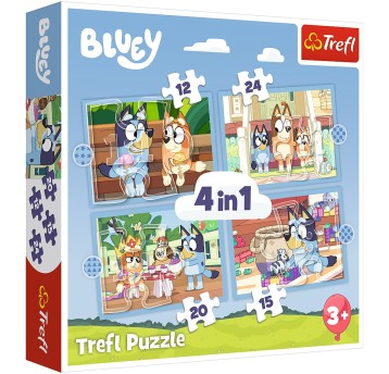 PUZZLE 4W1 BLUEY I JEGO ŚWIAT 34637